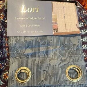 Blue Sheer Curtains Set of 1 panel 8 Grommets 54”x84”
